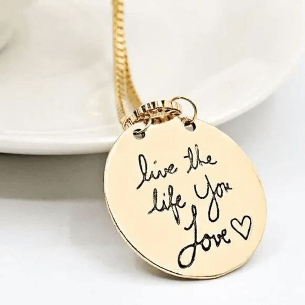 Ladies Motivational Round Necklace - Picture 2 of 3